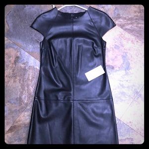 XS Zara black leather dress